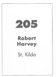 1990 Select AFL Stickers #205 Robert Harvey Back